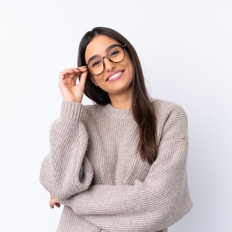 Woman wearing eyewear